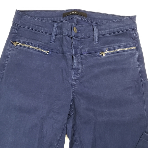 J Brand Women’s Miranda Style Skinny Jeans Zippers Navy Size 29 - Picture 2 of 10